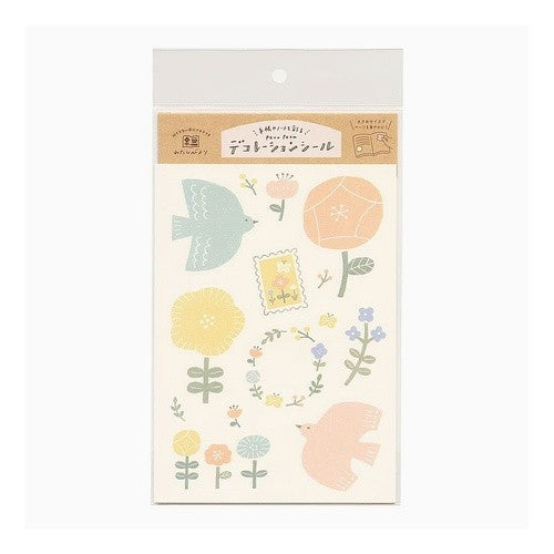 ＃わたしびよりﾃﾞｺﾚｰｼｮﾝｼｰﾙお花とｺﾄﾘ 古川紙工(株) :4952270243808