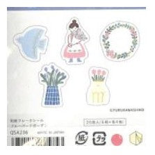 ＃フレークシール ＃和紙 ﾌﾚｰｸｼｰﾙ ﾌﾞﾙｰﾊﾞｰﾄﾞｶﾞｰﾃﾞﾝ 女の子 花柄 パステルカラー ナチュラル かわいい ガーリー デコレーション コラージュ 古川紙工 :4952270295753