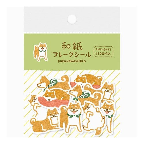 ＃和紙ﾌﾚｰｸｼｰﾙしばいぬ 古川紙工(株) :4952270313587