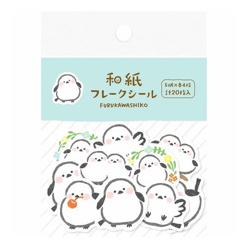 ＃和紙ﾌﾚｰｸｼｰﾙ白い鳥 古川紙工(株) :4952270313662