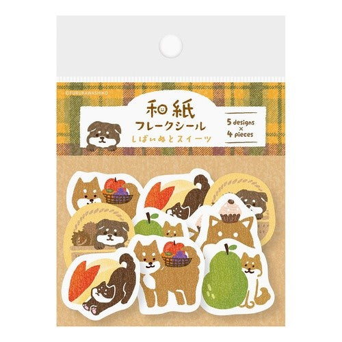 ＃和紙ﾌﾚｰｸｼｰﾙしばいぬとｽｲｰﾂ 古川紙工(株) :4952270317752