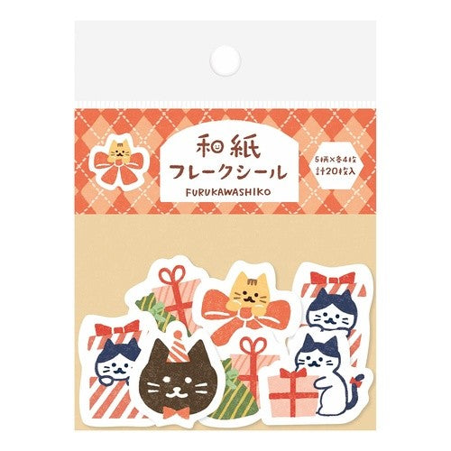 ＃和紙ﾌﾚｰｸｼｰﾙねことﾌﾟﾚｾﾞﾝﾄ 古川紙工(株) :4952270325528