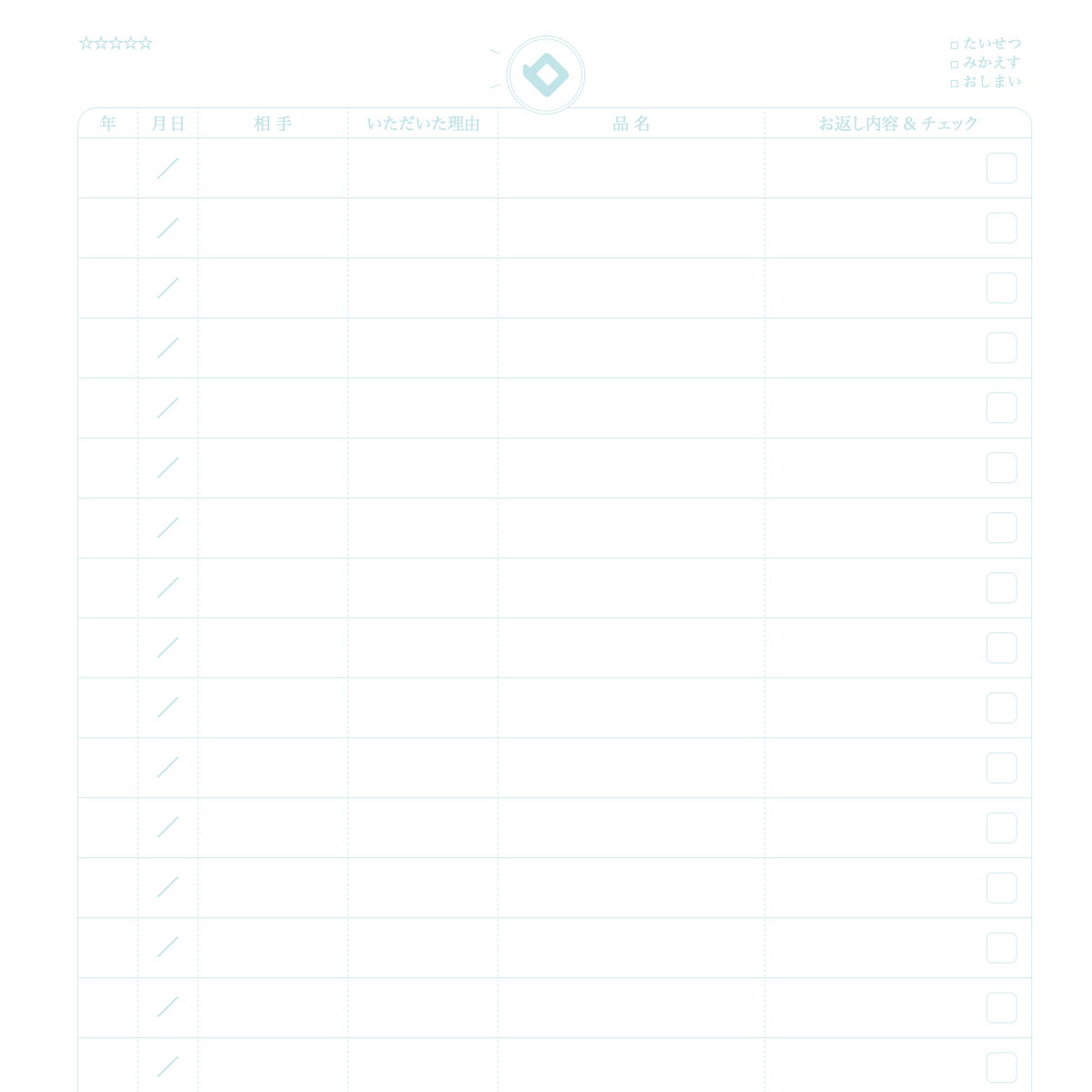 Gifts Received Record: How to Use and Write in This Notebook