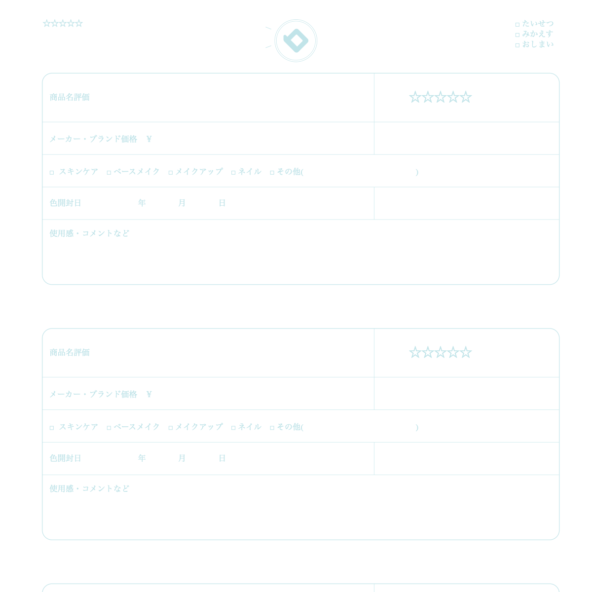 Cosmetics Log: How to Use and Write in This Notebook