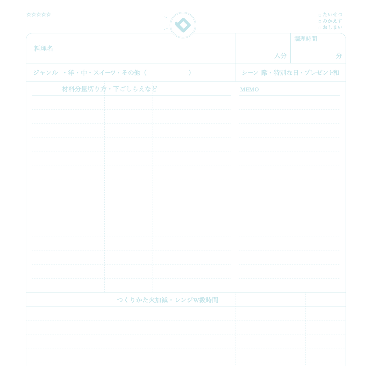 Recipe Notebook: How to Use and Write in This Notebook