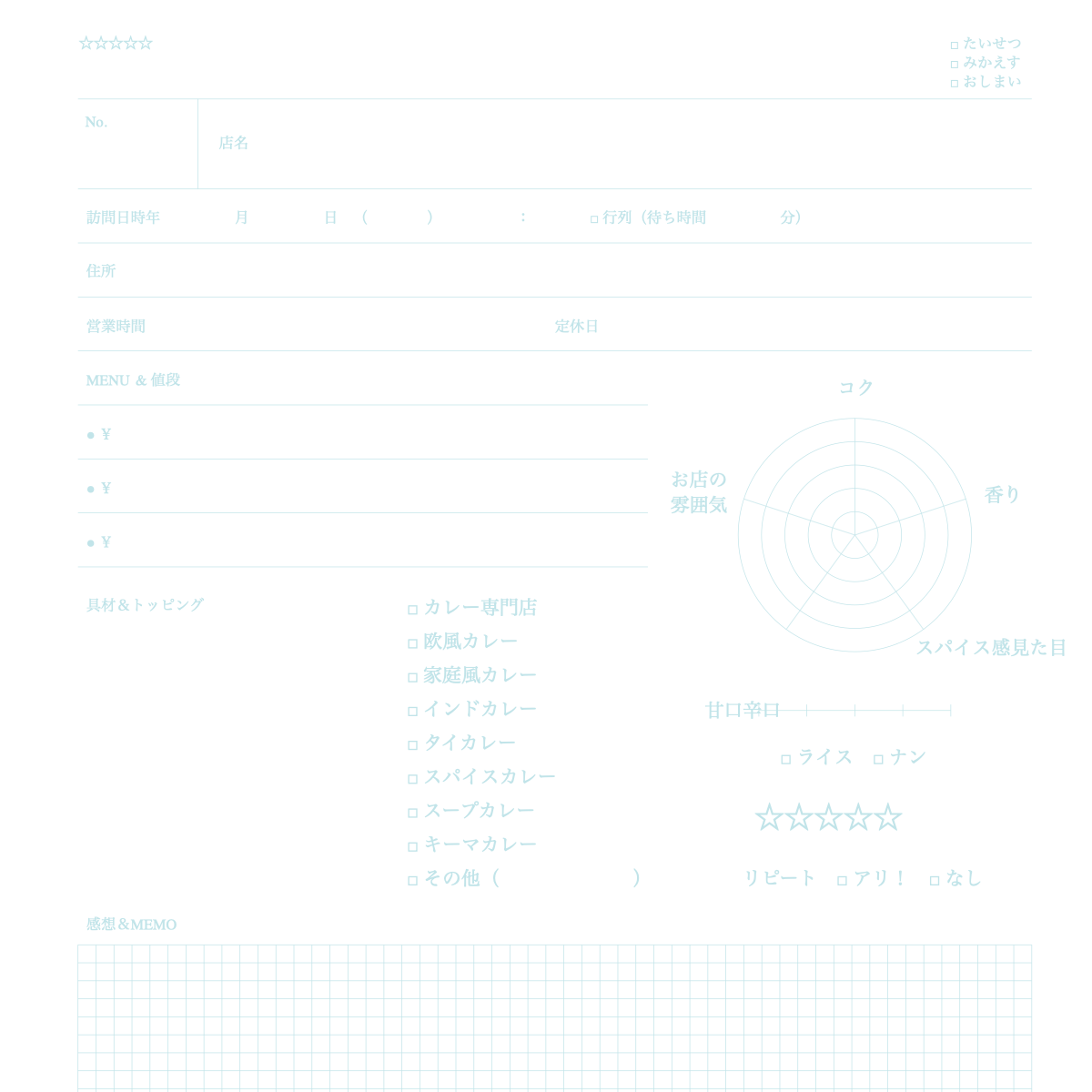 Curry Notebook: How to Use and Write in This Notebook